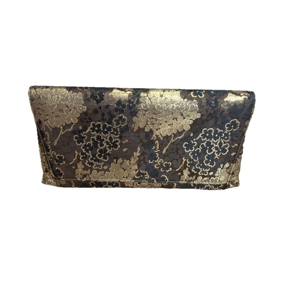 Vintage Lennox Bags Brocade Evening Clutch Bag 1950s Gold Brown Black Classy